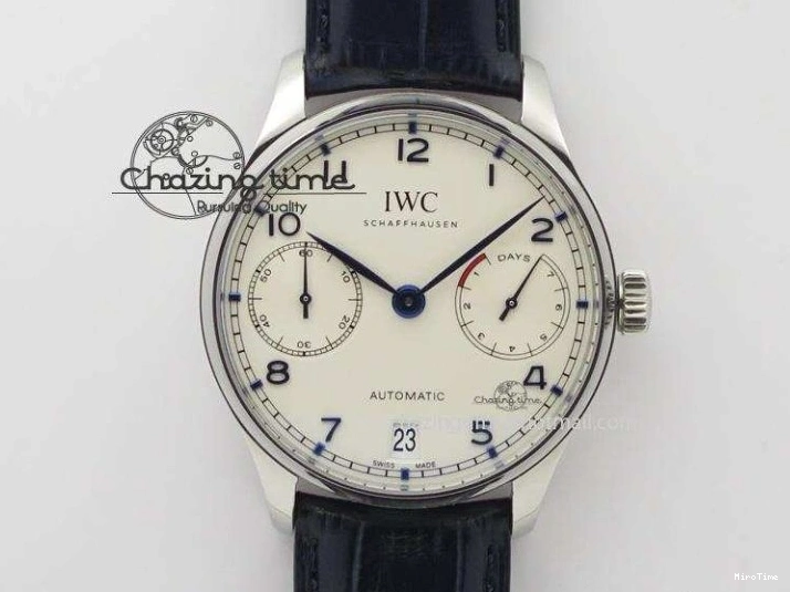 MIROTIME 0410 Unisex Portuguese Real PR RG IW500702 ZF 1:1 Best Edition On Brown Leather Strap A52010 V 7303